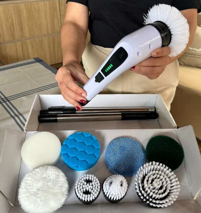 🧼✨ ¡Simplifica tus tareas de limpieza con el Cepillo Eléctrico 7 en 1!