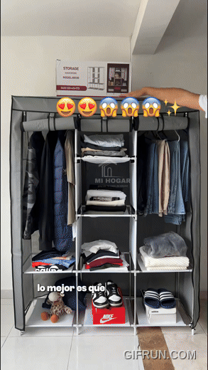 👖🩳👔 Armario Portátil con Cortinas – ¡Organiza tu espacio en minutos!