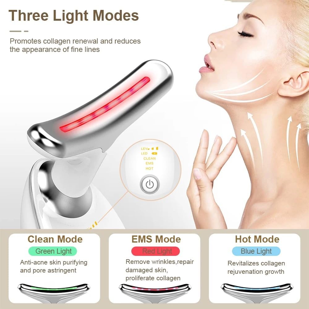 💆♀️✨ ¡Luce una piel radiante desde casa con el Masajeador Facial Radiante con LED!