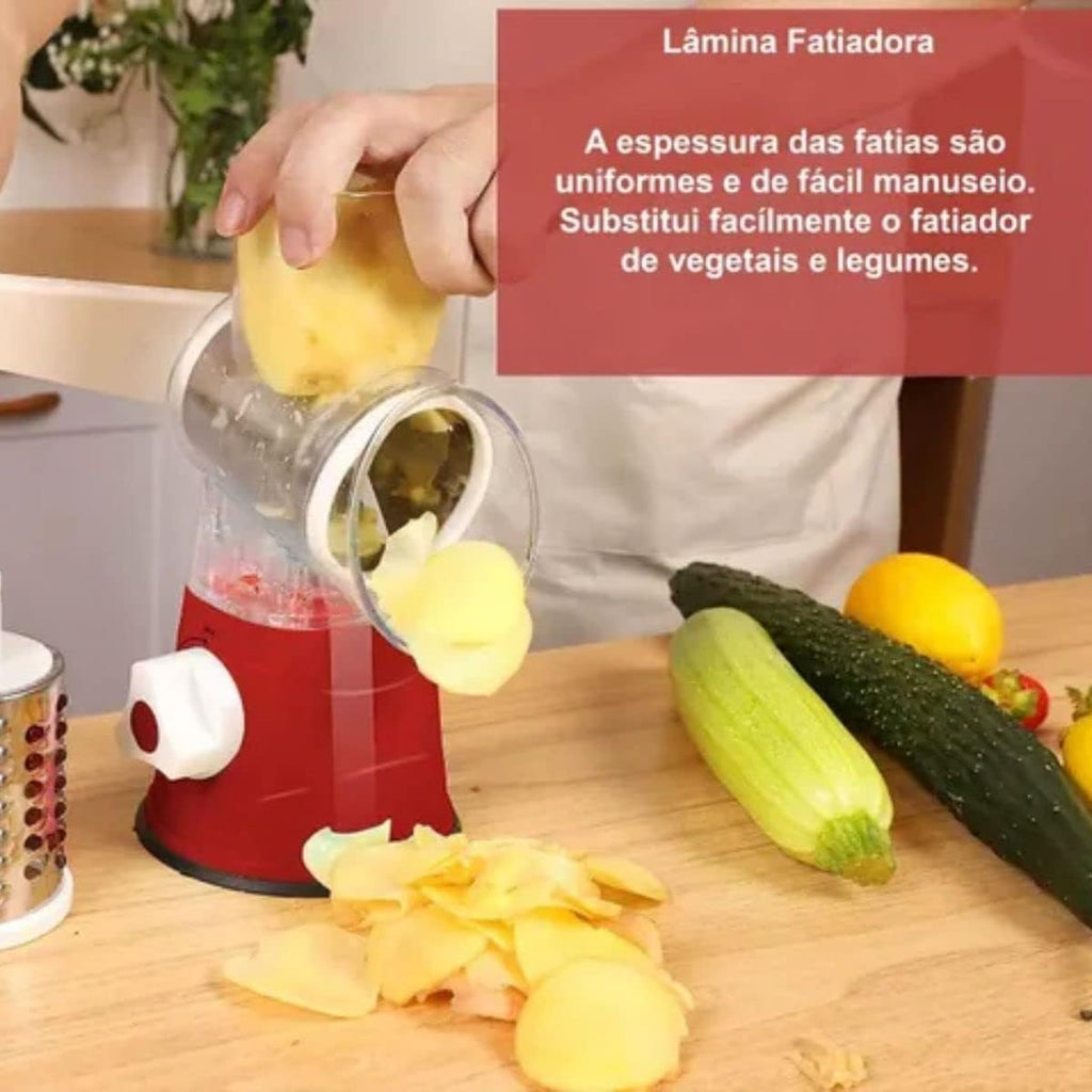 🌀 Rallador 3 en 1 con manivela – Corta, ralla y rebana fácilmente