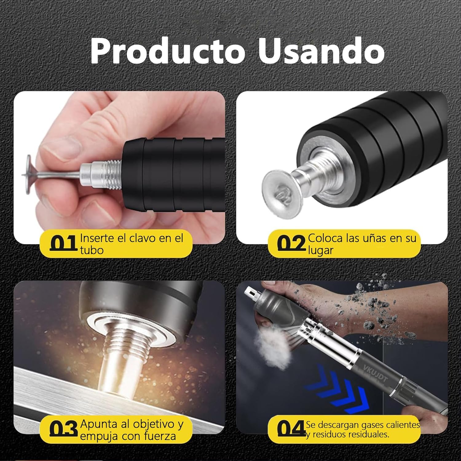 💥 Pistola de Clavos de Acero Profesional – Ideal para Tapicería y Carpintería