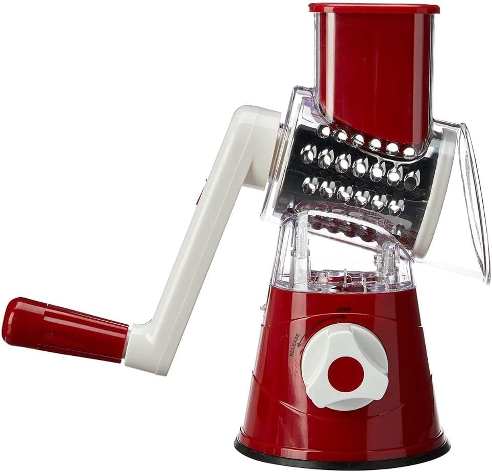 🌀 Rallador 3 en 1 con manivela – Corta, ralla y rebana fácilmente