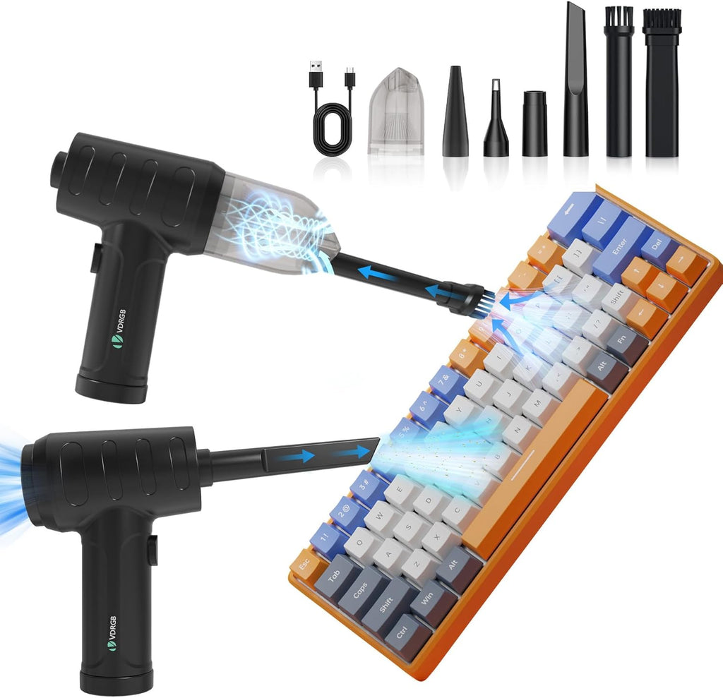 🌀 Soplador de Aire para PC / Aspiradora Inalámbrica Portátil – Limpieza para Carro, Oficina🍃