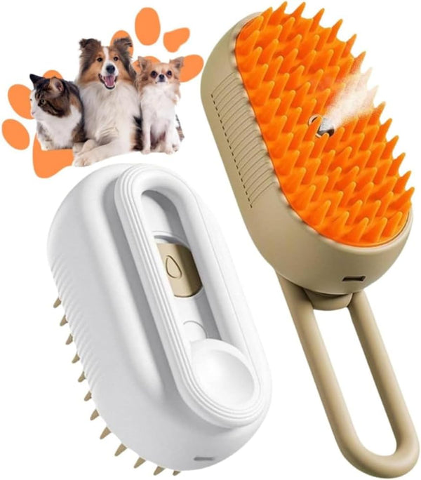 🐾✨ Cepillo Masajeador De Vapor Para Gatos y Perros