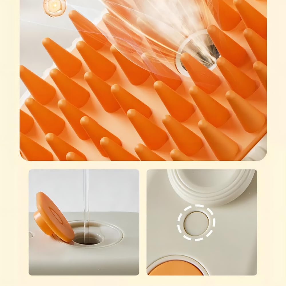 🐾✨ Cepillo Masajeador De Vapor Para Gatos y Perros