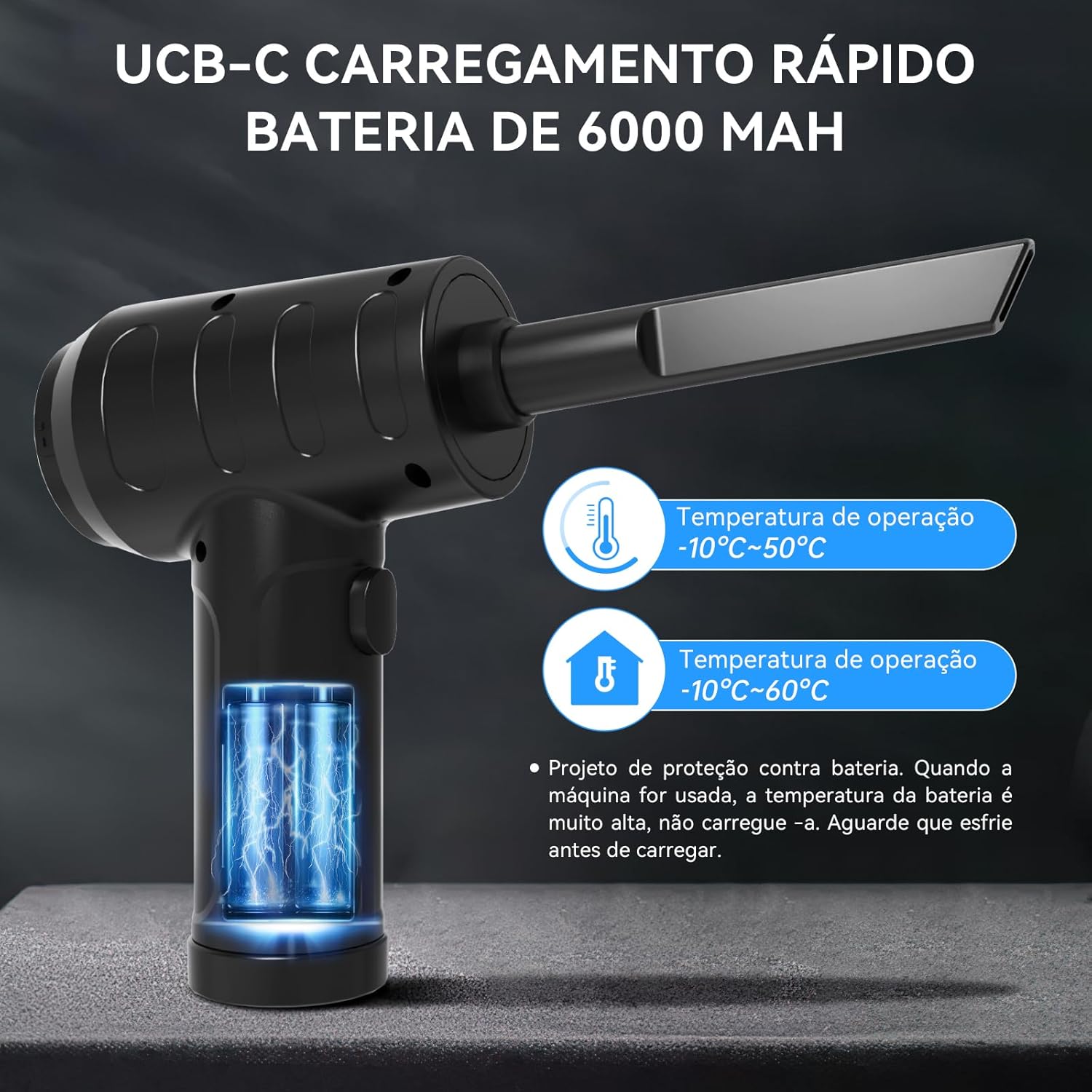 🌀 Soplador de Aire para PC / Aspiradora Inalámbrica Portátil – Limpieza para Carro, Oficina🍃