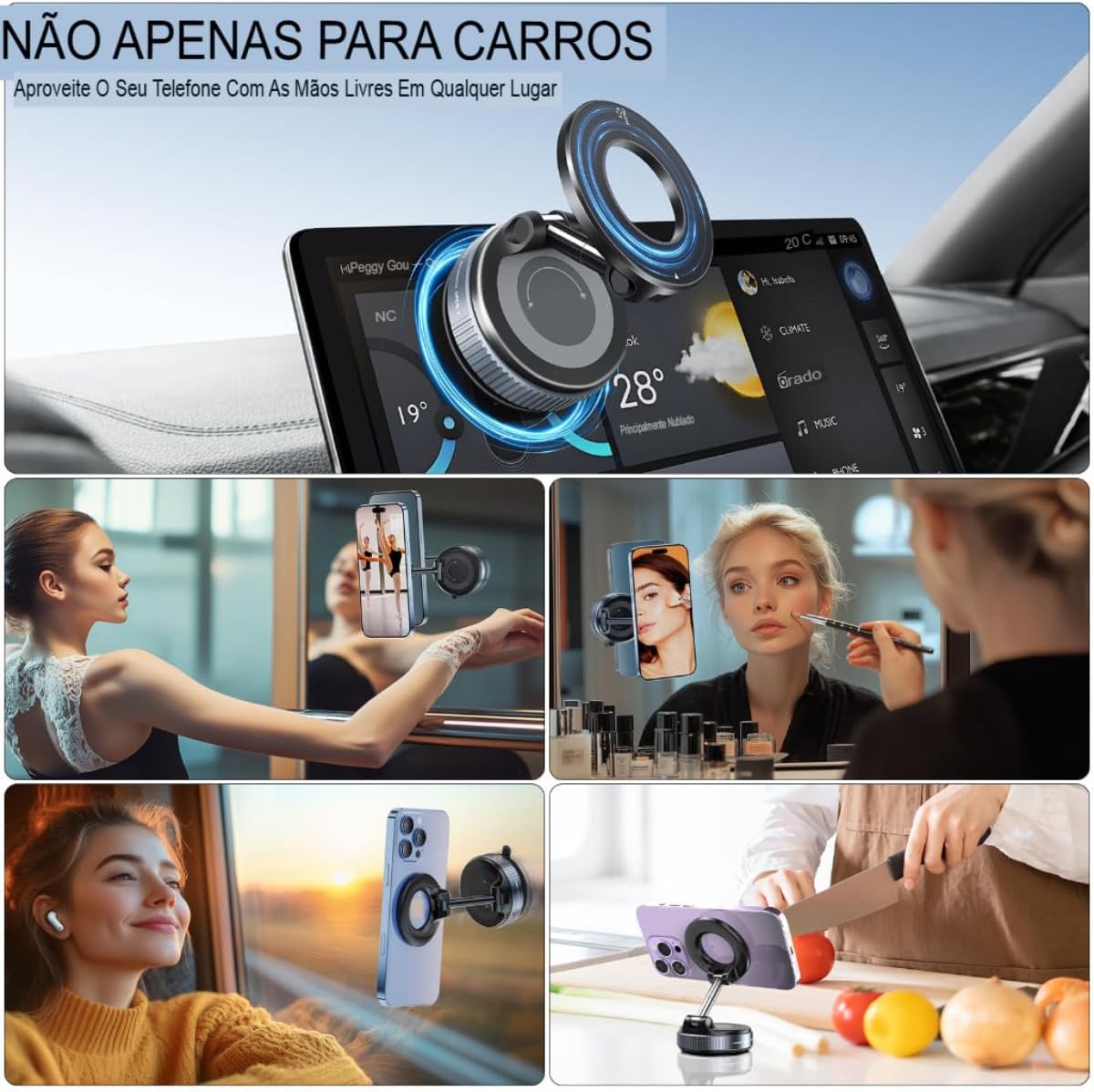 🤳📳📱¡El Soporte Magnético 360° que No Se Cae!